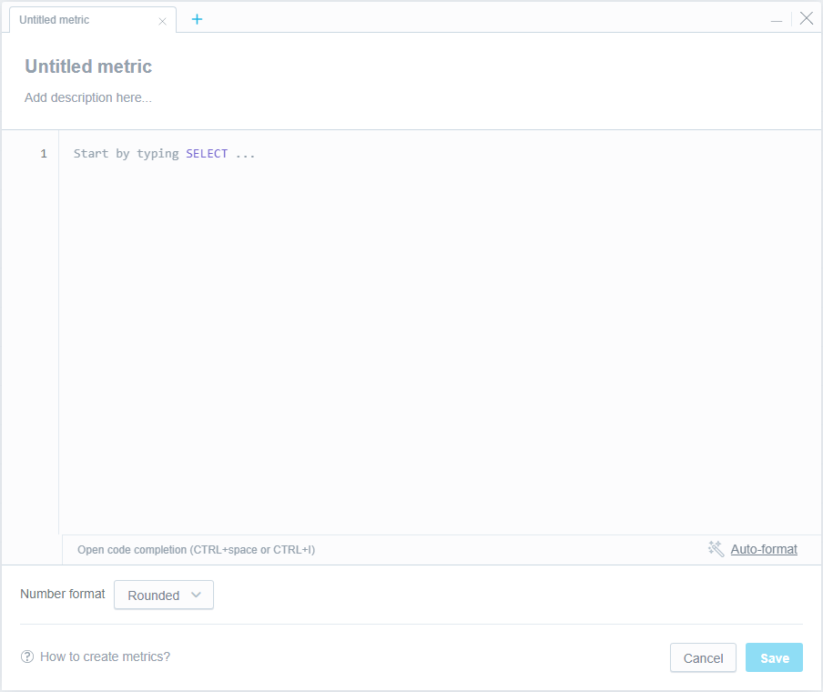 empty editor
