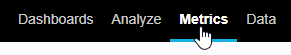 switch to metrics tab