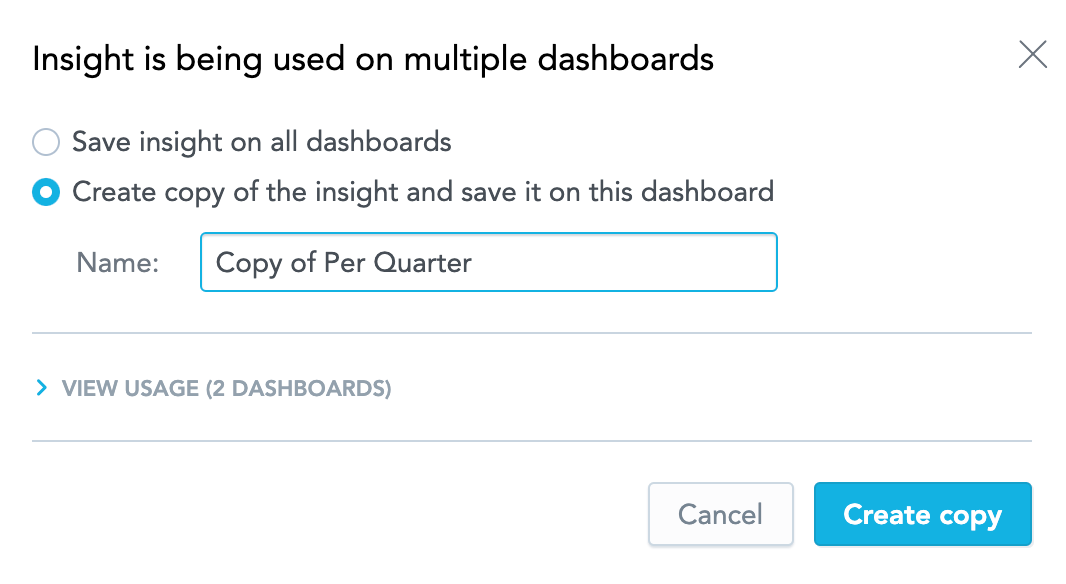 save insight as new