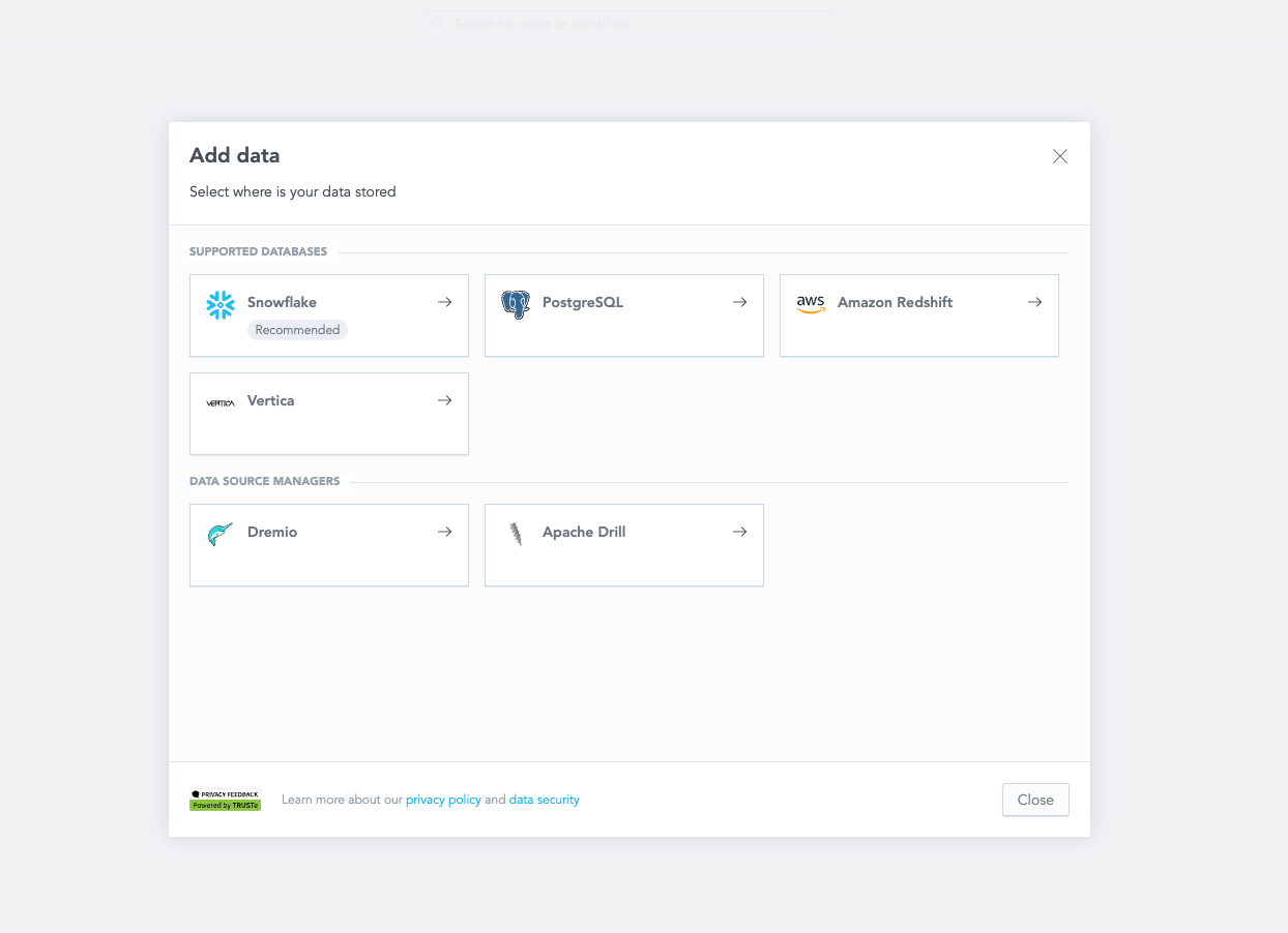 GoodData Modeler Add Datasource