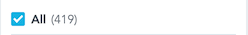 Checked All checkbox with the element count