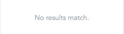 No results match message in the dropdown