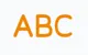 Icon with the letters ABC in orange, representing an attribute in the Logical Data Model editor.