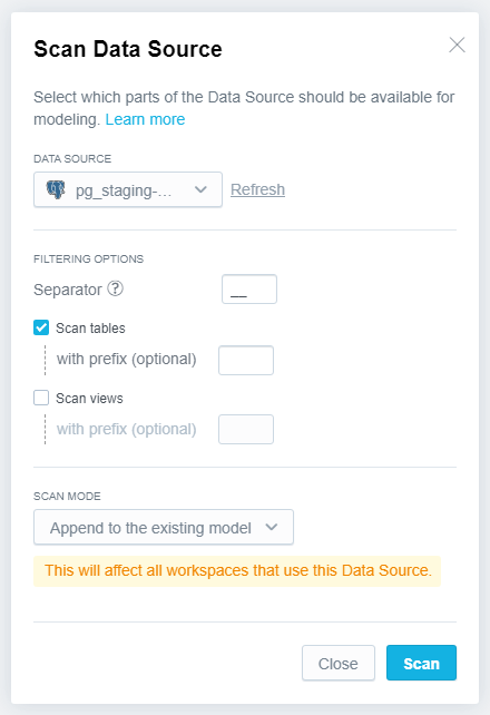 Scan Dialog