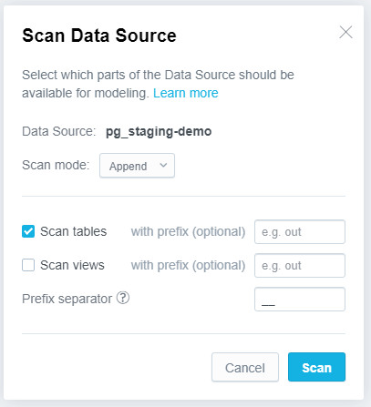 Scan Dialog