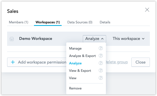 Assign Permissions to User Groups