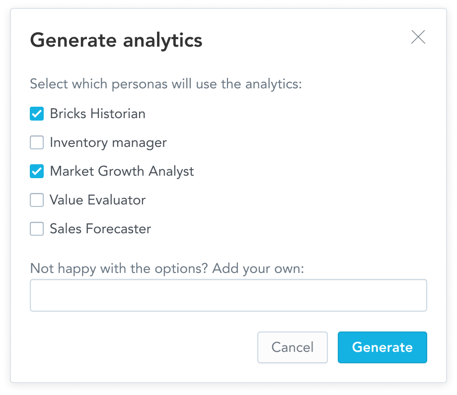 AI generated list of possible personas that might be interested in the data