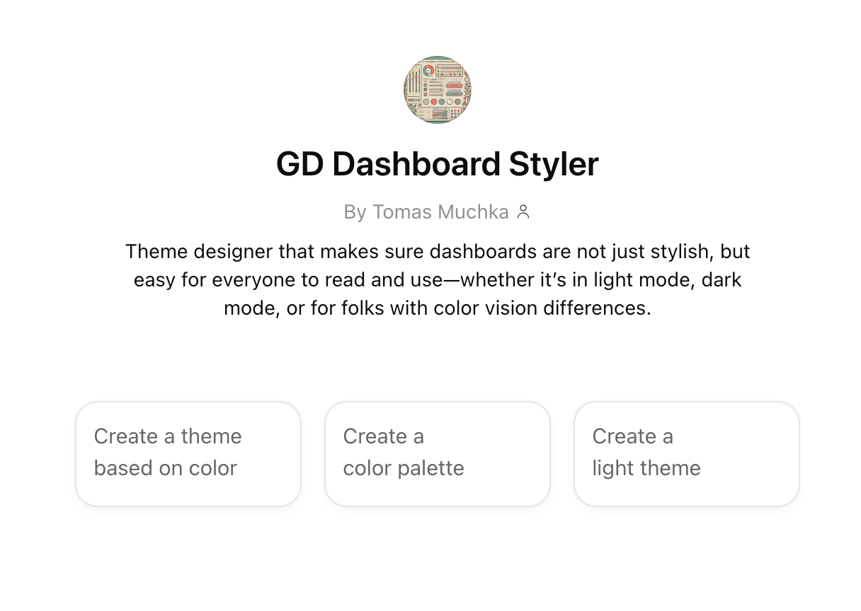 GD Dashboard Styler GPT