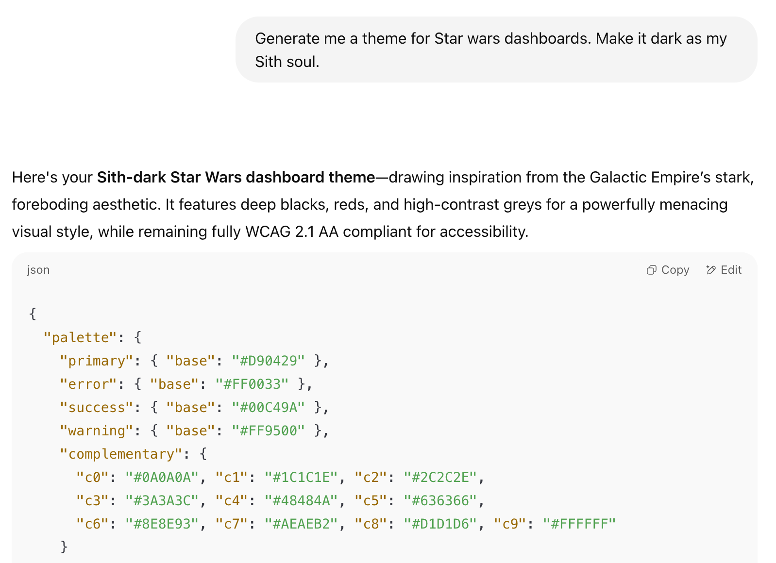 Star Wars theme creation