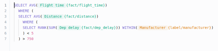 Complex MAQL Metric Example in GoodData