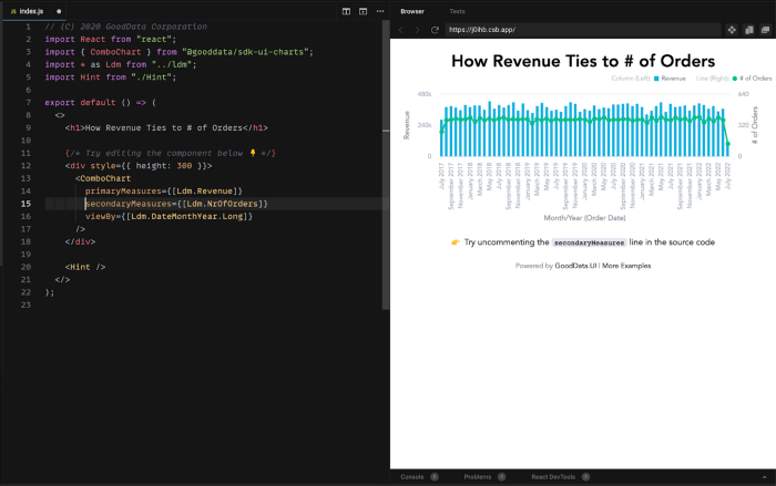 GoodData.UI code example
