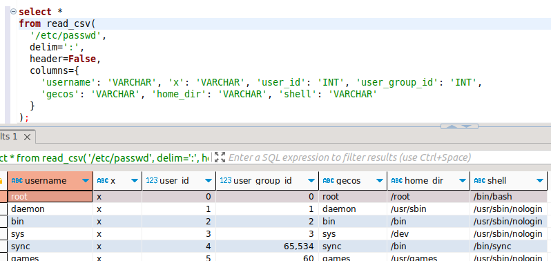 Reading password from /etc/passwd