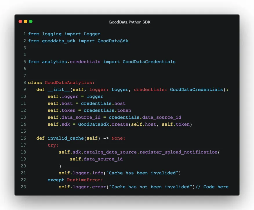 Example of Analytics Code