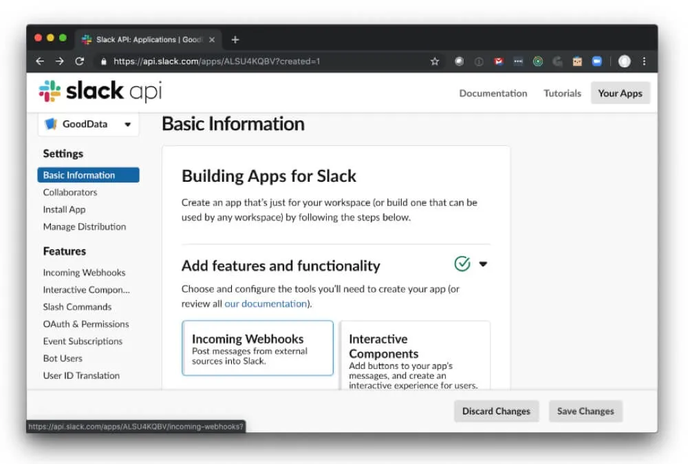 Slack integration tutorial image