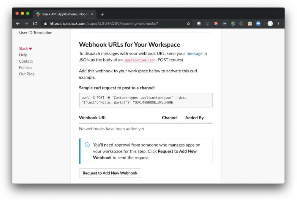 Slack integration tutorial image