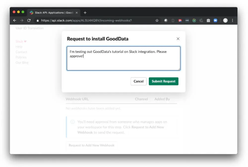 Slack integration tutorial image