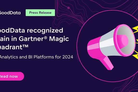 GoodData Included in 2024 Gartner® Magic Quadrant™ for Analytics and BI Platforms