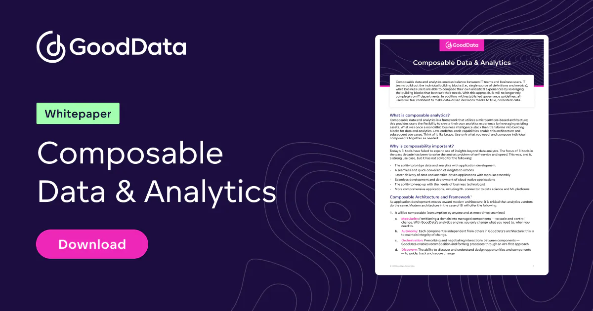 What Is Composable Data and Analytics? | GoodData.AI