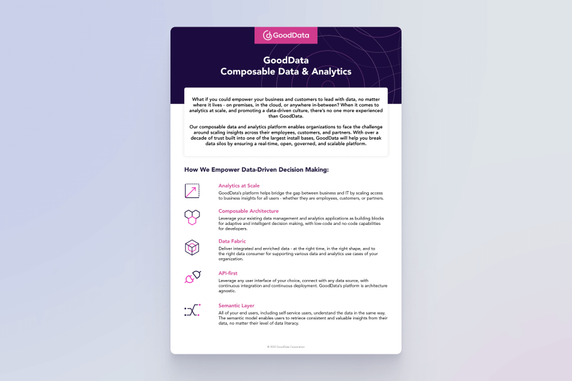 GoodData Platform Data Sheet