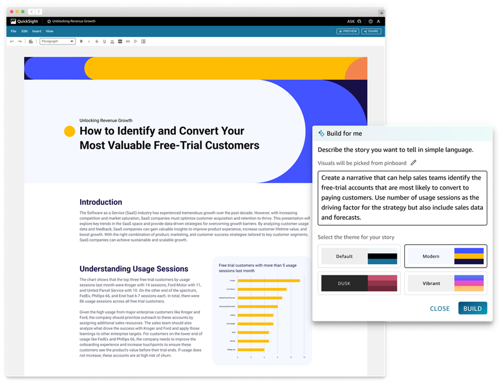 Embedding NLQ into Dashboards with AWS Quicksight 