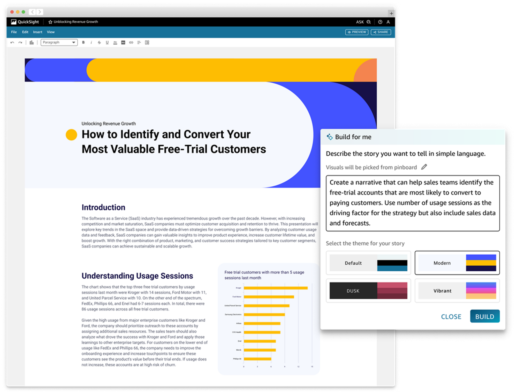 Embedding NLQ into Dashboards with AWS Quicksight 